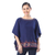 Cotton blouse, 'Butterfly Spirals in Indigo' - Spiral Embroidered Cotton Blouse in Indigo from Thailand thumbail