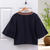 Cotton blouse, 'Vibrant Waves in Black' - Cotton Blouse in Black from Thailand (image 2b) thumbail