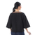 Cotton blouse, 'Vibrant Waves in Black' - Cotton Blouse in Black from Thailand (image 2c) thumbail