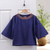 Cotton blouse, 'Vibrant Waves in Indigo' - Cotton Blouse in Indigo from Thailand (image 2) thumbail