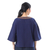 Cotton blouse, 'Vibrant Waves in Indigo' - Cotton Blouse in Indigo from Thailand (image 2c) thumbail