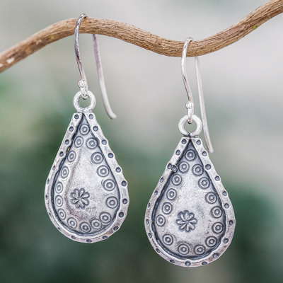 Silver dangle earrings, Refreshing Drops