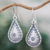 Silver dangle earrings, 'Refreshing Drops' - Drop-Shaped Karen Silver Dangle Earrings from Thailand