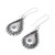 Silver dangle earrings, 'Refreshing Drops' - Drop-Shaped Karen Silver Dangle Earrings from Thailand (image 2a) thumbail