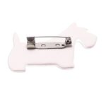 Ceramic brooch pin, 'Scottish Terrier Melody' - Music-Themed Ceramic Scottish Terrier Brooch from Thailand