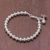 Silver beaded bracelet, 'Delightful Patterns' - Patterned Silver Beaded Bracelet from Thailand (image 2c) thumbail