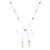 Quartz and cultured pearl beaded pendant necklace, 'Lovely Bow' - Natural Quartz and Cultured Pearl Beaded Necklace