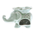 Celadon Keramik-Ölwärmer, 'Elefant und Blatt'. - Celadon Keramik-Elefantenöl-Wärmer aus Thailand
