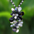 Agate and cultured pearl pendant necklace, 'Fascinating Cluster' - Agate and Cultured Pearl Beaded Cluster Pendant Necklace thumbail