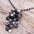 Agate and cultured pearl pendant necklace, 'Fascinating Cluster' - Agate and Cultured Pearl Beaded Cluster Pendant Necklace (image 2b) thumbail
