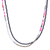 Agate long beaded strand necklace, 'Midnight Love in Pink' - Agate Long Beaded Strand Necklace in Pink from Thailand