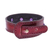 Amethyst and leather wristband bracelet, 'Mystical Meteor' - Amethyst and Red Leather Wristband Bracelet from Thailand (image 2d) thumbail