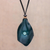 Men's howlite and leather pendant necklace, 'Thai Cowboy in Blue' - Men's Howlite and Leather Pendant Necklace in Blue (image 2) thumbail