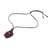 Men's howlite and leather pendant necklace, 'Thai Cowboy in Red' - Men's Amethyst and Leather Pendant Necklace in Red