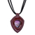 Amethyst and leather pendant necklace, 'Bold Shield' - Amethyst and Leather Pendant Necklace from Thailand thumbail