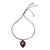 Amethyst and leather pendant necklace, 'Bold Shield' - Amethyst and Leather Pendant Necklace from Thailand (image 2e) thumbail