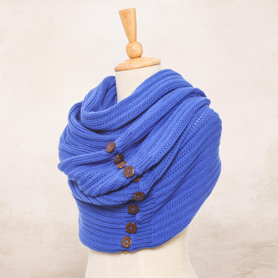 Accessories Scarves Summer Scarfs Summer Scarf blue-black flecked casual look 