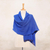 Wandelbarer Schal aus Baumwolle - Wandelbarer Strickschal aus Baumwolle in Blau aus Thailand