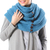 Cotton convertible scarf, 'Dreamscape in Teal' - Knit Cotton Convertible Scarf in Teal from Thailand (image 2a) thumbail