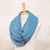 Cotton convertible scarf, 'Dreamscape in Teal' - Knit Cotton Convertible Scarf in Teal from Thailand (image 2d) thumbail