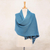 Cotton convertible scarf, 'Dreamscape in Teal' - Knit Cotton Convertible Scarf in Teal from Thailand (image 2h) thumbail