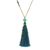 Beaded pendant necklace, 'Boho Mood' - Bohemian Multi-Gemstone Beaded Pendant Necklace (image 2e) thumbail