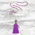 Quartz beaded pendant necklace, 'Boho Mood' - Bohemian Purple Quartz Beaded Pendant Necklace (image 2b) thumbail