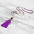 Quartz beaded pendant necklace, 'Boho Mood' - Bohemian Purple Quartz Beaded Pendant Necklace (image 2c) thumbail