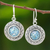Roman glass dangle earrings, 'Sun of the Sea' - Curl Pattern Roman Glass Dangle Earrings from Thailand (image 2) thumbail