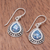 Roman glass dangle earrings, 'Ancient Teardrops' - Drop-Shaped Roman Glass Dangle Earrings from Thailand (image 2b) thumbail
