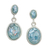 Roman glass dangle earrings, 'Romantic Ovals' - Oval Roman Glass Dangle Earrings from Thailand (image 2a) thumbail