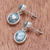 Roman glass dangle earrings, 'Romantic Ovals' - Oval Roman Glass Dangle Earrings from Thailand (image 2b) thumbail