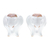 Ceramic salt and pepper shakers, 'Calm Elephants in White' (pair) - Ceramic Elephant Salt and Pepper Shakers in White (Pair) (image 2c) thumbail