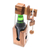 Wood puzzle, 'Open the Bottle' (5.5 inch) - Handmade Wood Bottle Holder and Puzzle (5.5 Inch) (image 2f) thumbail
