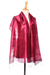 Silk scarf, 'Shimmering Magenta' - Handwoven Silk Wrap Scarf in Magenta from Thailand (image 2d) thumbail