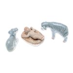 Celadon ceramic nativity scene, 'Nativity of Peace' (11 piece) - Celadon Ceramic Nativity Scene from Thailand (11 Piece)