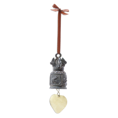 Brass bell, 'Thai Sound' - Antiqued Brass Bell Crafted in Thailand