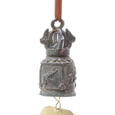 Brass bell, 'Thai Sound' - Antiqued Brass Bell Crafted in Thailand