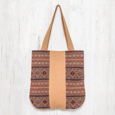 Geometric Pattern Tote Bag, Large Capacity Shoulder Bag, Fashion