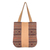 Cotton shoulder bag, 'Lanna Caramel' - Geometric Cotton Shoulder Bag in Caramel from Thailand