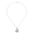 Roman glass pendant necklace, 'Glittering Moon' - Artisan Crafted Roman Glass Pendant Necklace from Thailand (image 2d) thumbail