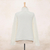 Cotton cardigan, 'Zigzag Knit in White' - Knit Cotton Cardigan in White from Thailand (image 2f) thumbail
