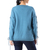 Cotton pullover, 'Cool Cross in Cerulean' - Knit Cotton Pullover in Cerulean from Thailand