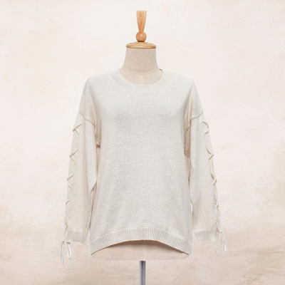 Jersey de punto de algodón - Jersey de punto de algodón en blanco antiguo de Tailandia