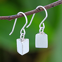 Featured review for Sterling silver dangle earrings, Shining Triangles