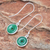 Jade dangle earrings, 'Green Rings' - Circular Jade Dangle Earrings Crafted in Thailand (image 2b) thumbail