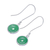 Jade dangle earrings, 'Green Rings' - Circular Jade Dangle Earrings Crafted in Thailand (image 2c) thumbail