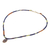 Brass pendant necklace, 'Fiery Lotus Oval' - Oval Lotus Flower Brass Pendant Necklace in Orange