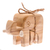 Esculturas de madera, (pareja) - Esculturas anidadas de madera con temática de elefante de Tailandia (par)