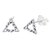 Sterling silver stud earrings, 'Rope Triangles' - Rope Pattern Triangular Sterling Silver Stud Earrings (image 2d) thumbail